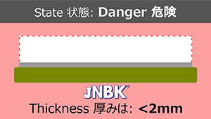 JNBK brake pad thickness danger state